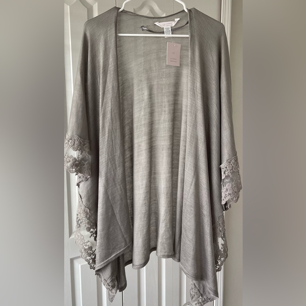 Lauren Conrad one size fits all gray poncho